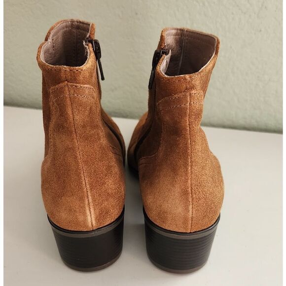 $595 Ron White Wayva Cognac Suede Bootie Womens Size EU 37 US Size 6.5 -7 - Picture 5 of 10